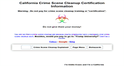 Desktop Screenshot of crime-scene-cleanup-certification.info