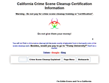 Tablet Screenshot of crime-scene-cleanup-certification.info
